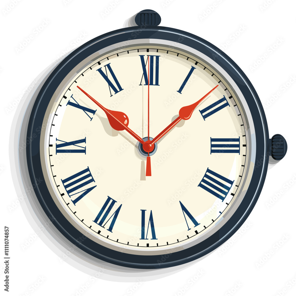 Poster alarm clock icon. flat illustration of alarm clock vector icon for web design
