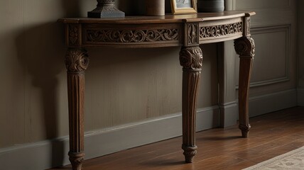 Ornate Wooden Console Table