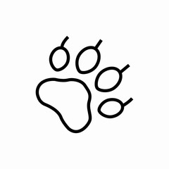 paw footprint icon sign vector