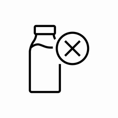 no lactose icon sign vector