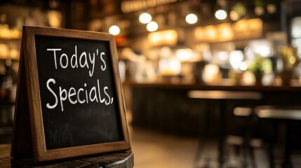 Cozy Cafe Menu Board with Handwritten Specials