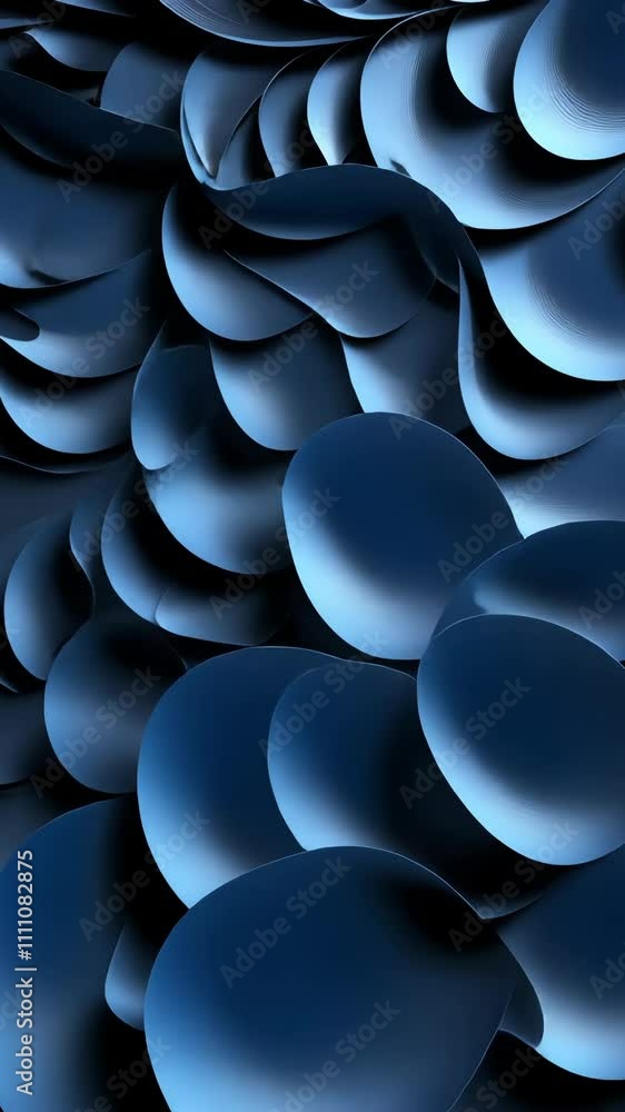 Poster digital abstract background with textured blue shapes forming a layered pattern
