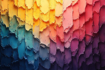Fototapeta premium Abstract Colorful Impasto Paint Texture Background