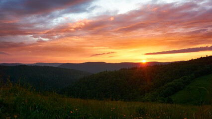 Vogesen bei Sonnenuntergang
