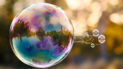 Giant Bubble, Sunset Reflection