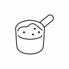 scoop measuring icon sign vector