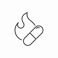 stomach heatburn icon sign vector