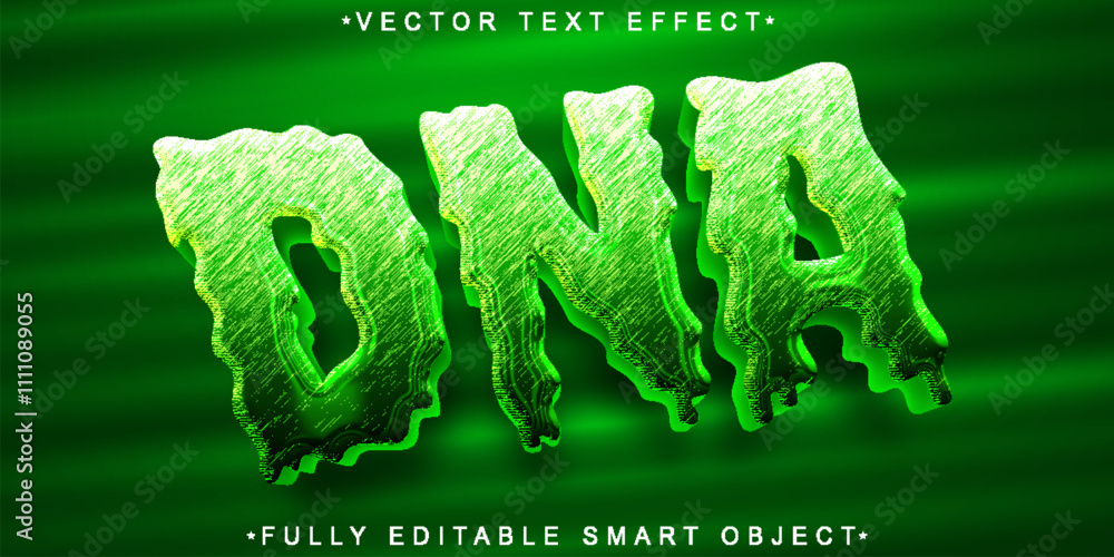 Poster dna vector fully editable smart object text effect