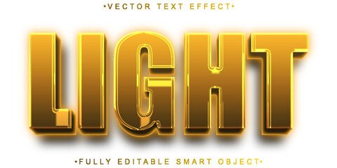 Shiny Light Vector Fully Editable Smart Object Text Effect