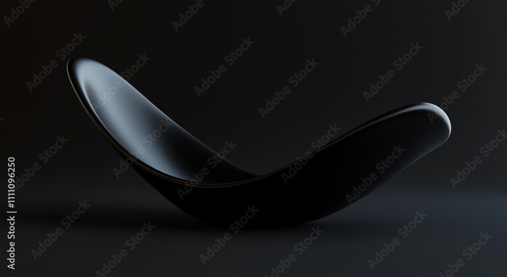 Poster elegant black bowl with a unique shape placed on a dark surface showcasing modern design aesthetics