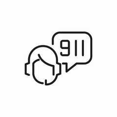 911 call center icon sign vector