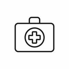 medicine bag first aid icon sign vector