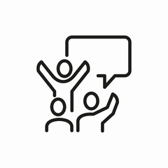 mentor team stickman icon sign vector