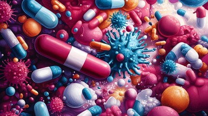 Colorful Pills: A Glimpse into Modern Medicine