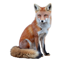 Obraz premium Regal red fox with striking features sitting gracefully