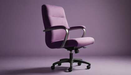 Fototapeta premium purple office chair in a empty room
