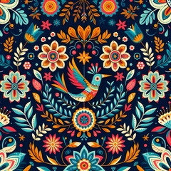 Fototapeta premium abstract seamless flower pattern