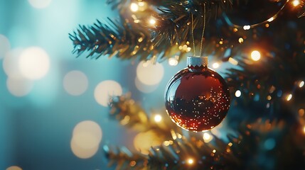 Christmas illustrations with Santa Claus and Christmas tree decorations