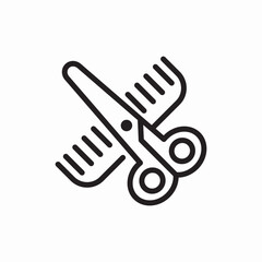 beauty comb hair baber icon sign vector