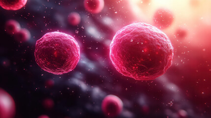 Fototapeta premium HO scale 3D render of red cells inside the body, medical background, close-up view, highly detailed, photorealistic the photo.