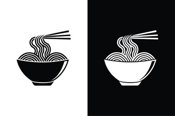 Noodles icon vector on White Background ,Vector Art Illustration on white background.