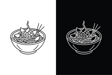Pad Thai Thailand icon vector on White Background ,Vector Art Illustration on white background.