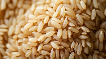 Close-Up of Brown Rice Grains