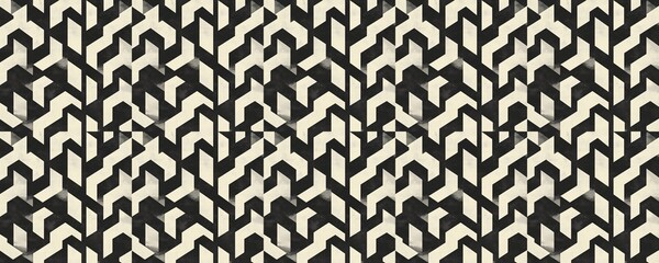 seamless pattern of Abstract geometric black beige pattern textured design modern art graphic background 