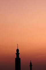 Golden light of an evening and the Mosque 