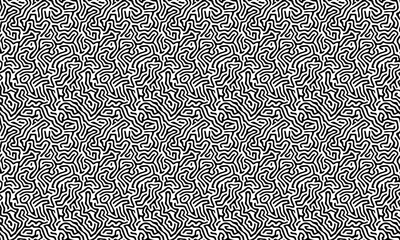 seamless pattern of Abstract black white maze pattern design monochrome bold graphic background texture 