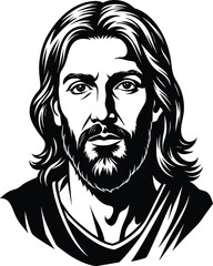 Jesus Silhouette Vector Illustration