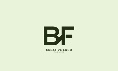 BF Abstract initial monogram letter alphabet logo design
