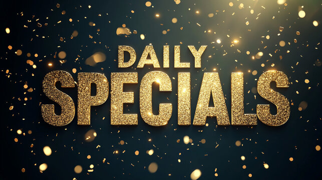 Glittering Gold Daily Specials Sale Announcement