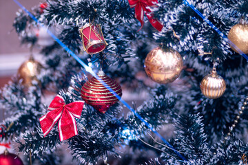 christmas tree and decorations