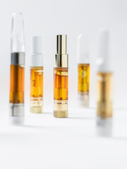 THC vape Pen Catridges on white background