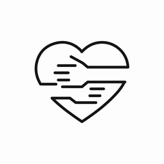 heart hug icon sign vector