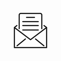 open letter mail icon sign vector