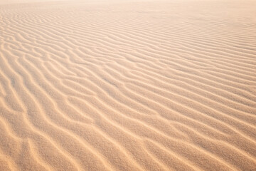 SAND RIPPLES ON DUNES IN THE DESERT