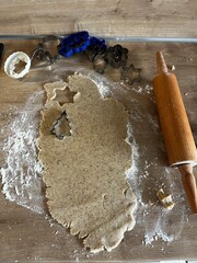 rolling pin and dough