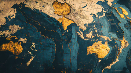 A geographic map showcasing the tectonic plates and fault lines that shape the earth's surface. Tectonic. Illustration