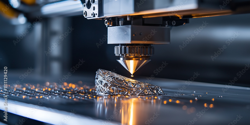Poster 3d printer creates complex metal structure with precision and innovation
