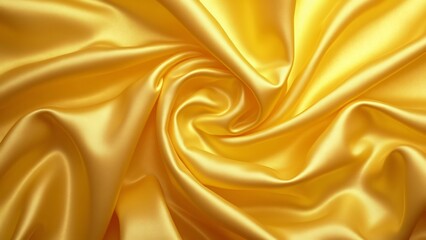 Obraz premium Luxurious Golden Satin Fabric Texture, Smooth, Elegant Drape