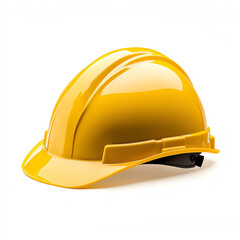 Fototapeta premium Yellow Construction Helmet Isolated on White Background