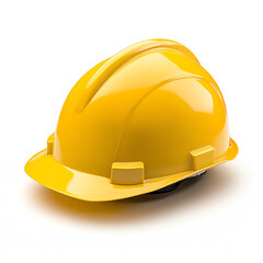 Fototapeta premium Yellow Construction Helmet Isolated on White Background
