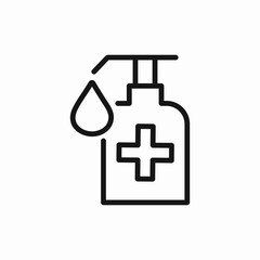 Obraz premium sterilization alcohol icon sign vector