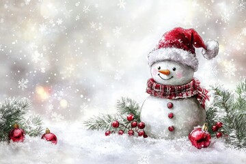 An enchanting holiday illustration brimming with Christmas cheer, capturing joyful moments with festive decorations, glowing lights, and a warm, lively atmosphere. Perfect for wallpaper and posters, i