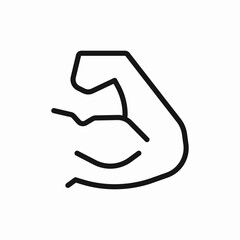 arm muscle icon sign vector