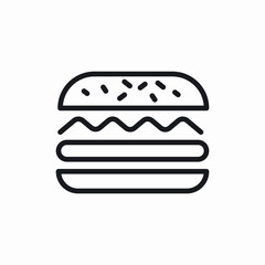 burger fast food icon sign vector