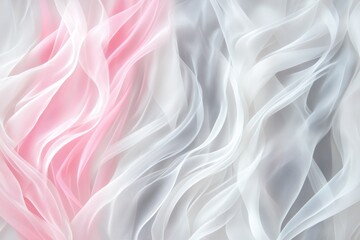 Fototapeta premium Abstract lines like silk, flowing in soft pastel tones