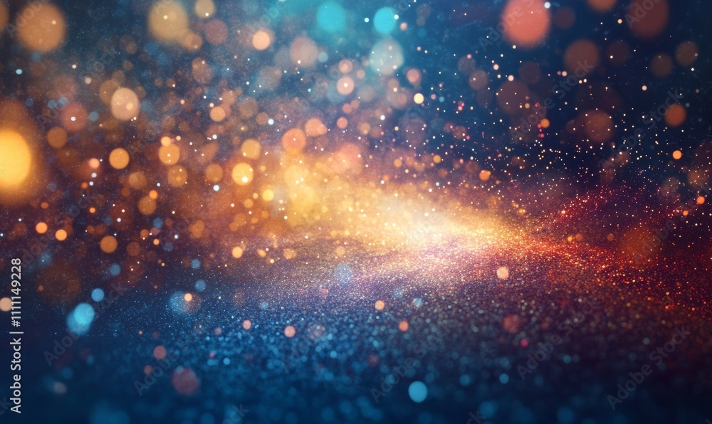 Aufkleber A dynamic burst of particles erupting from a central source and exploding into a fountain of light creating a beautiful and everchanging abstract backdrop